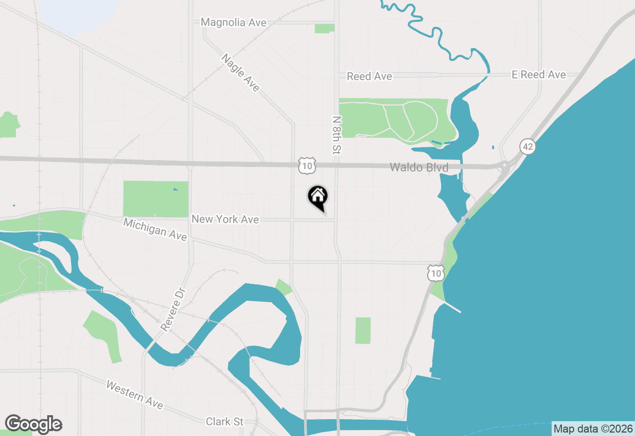 Map of 904 N 9th St, Manitowoc, WI 54220
