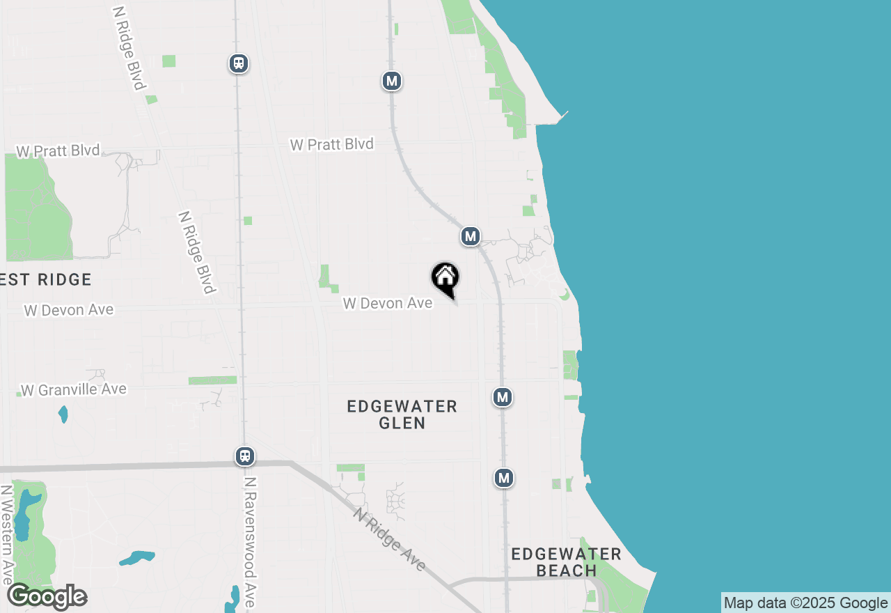 Map of 6353 N Lakewood Avenue #GW, Chicago, IL 60660