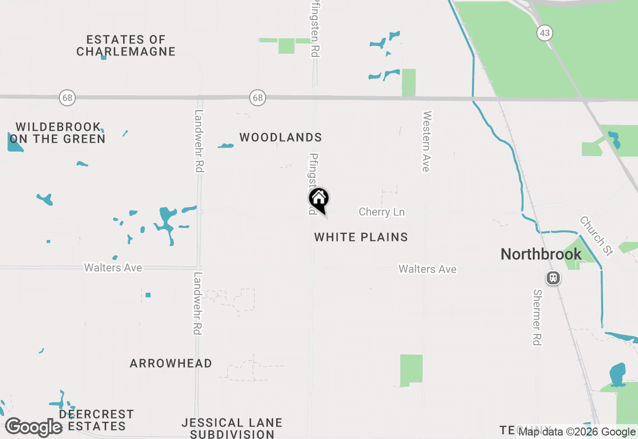Map of 2705 Cherry Lane, Northbrook, IL 60062