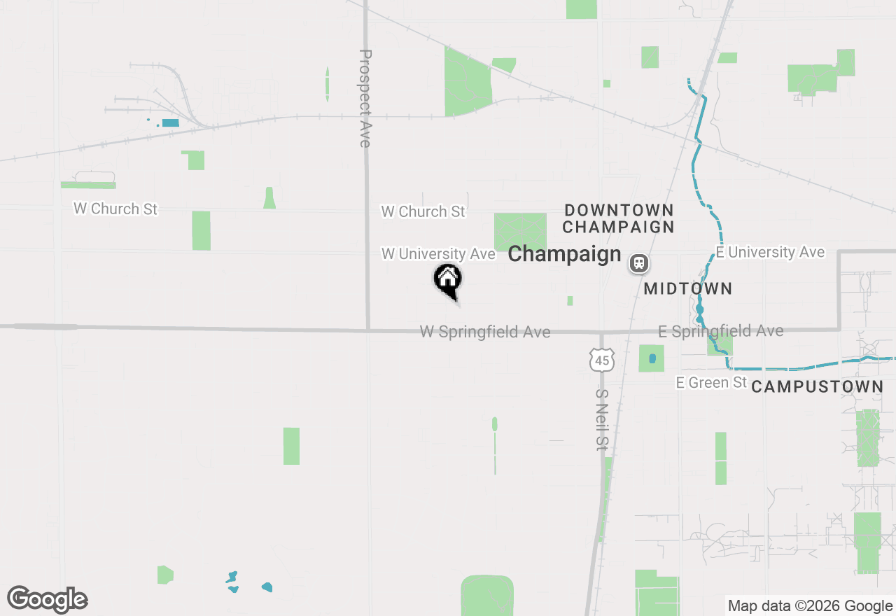 Map of 610 W Union Street, Champaign, IL 61820