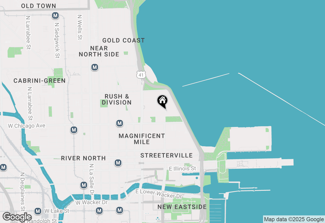 Map of 850 N Dewitt Place #22B, Chicago, IL 60611