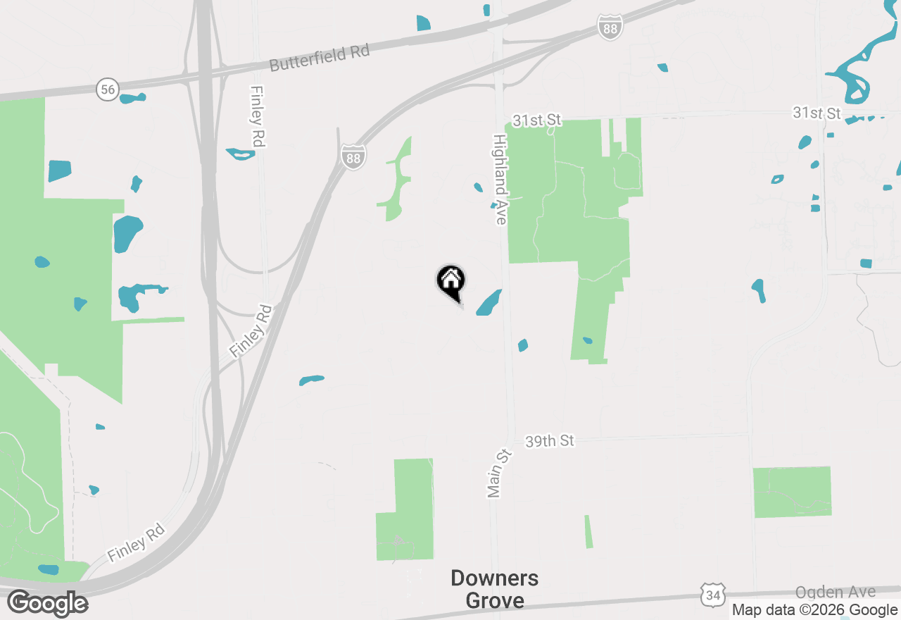 Map of 1117 Barberry Court, Downers Grove, IL 60515