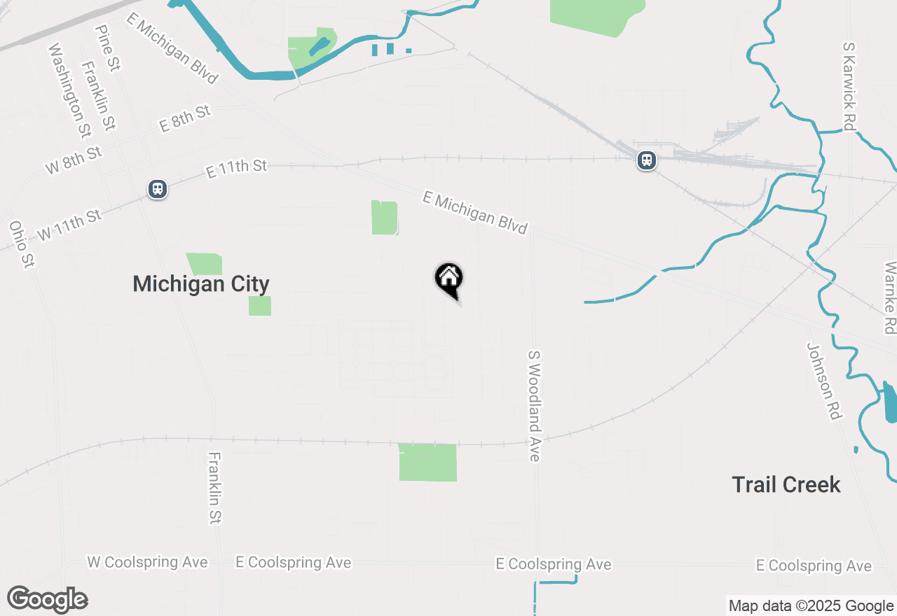 Map of 417 Jackson Street, Michigan City, IN 46360