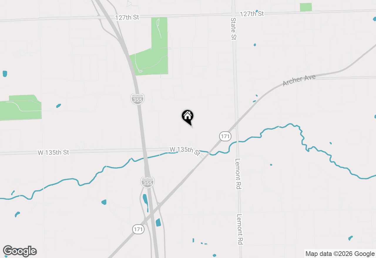Map of (Address confidential), Lemont, Illinois 60439