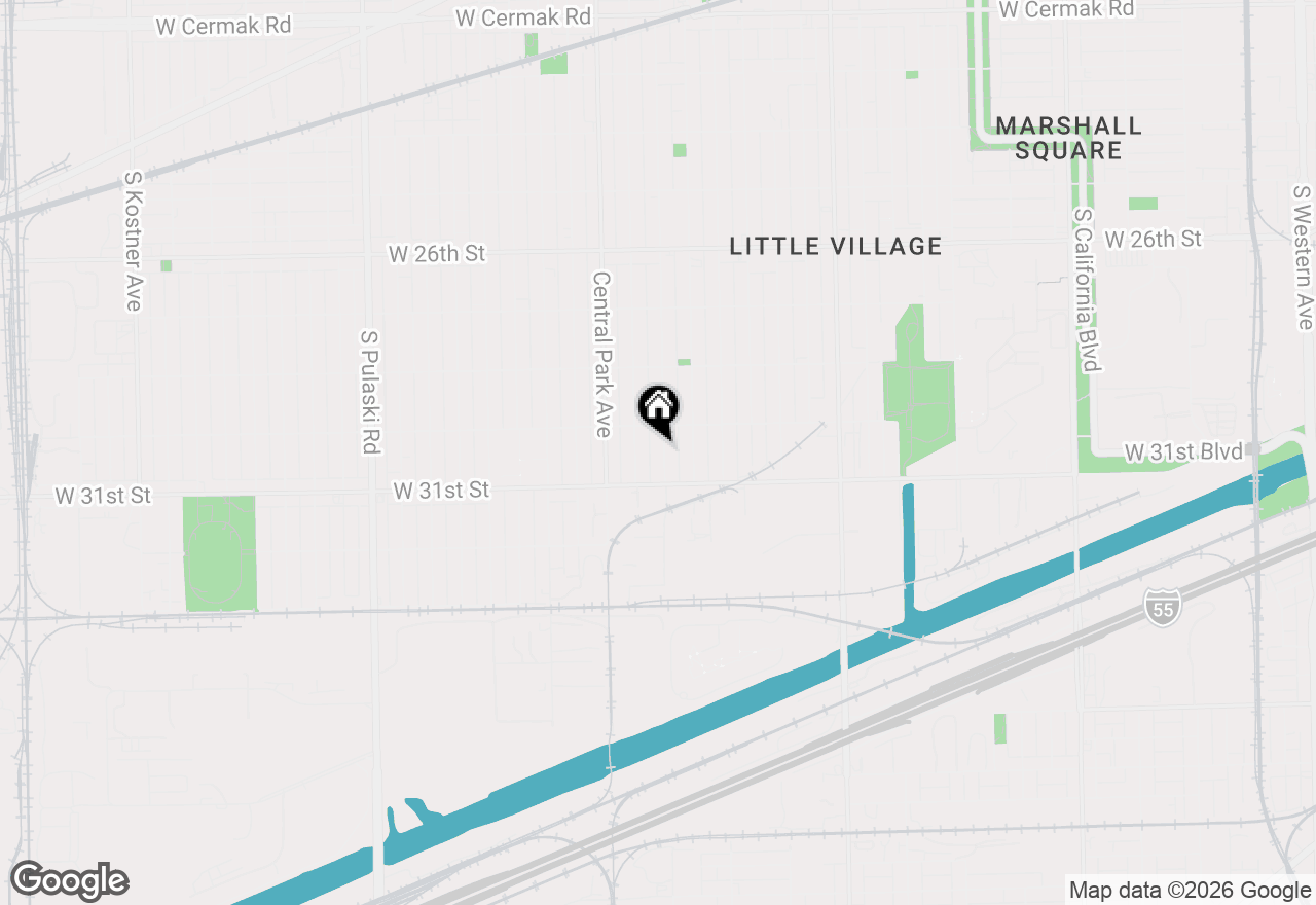 Map of 3026 S Saint Louis Avenue, Chicago, IL 60623