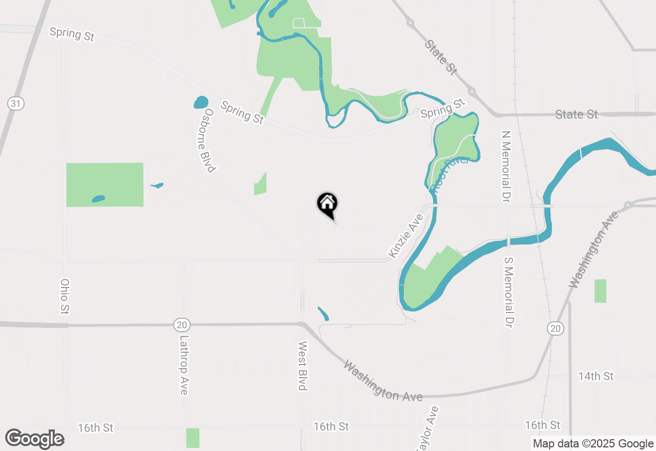 Map of 708 Belmont Ave, Racine, WI 53405