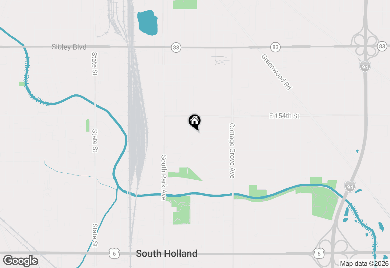 Map of 15509 Park Lane, South Holland, IL 60473