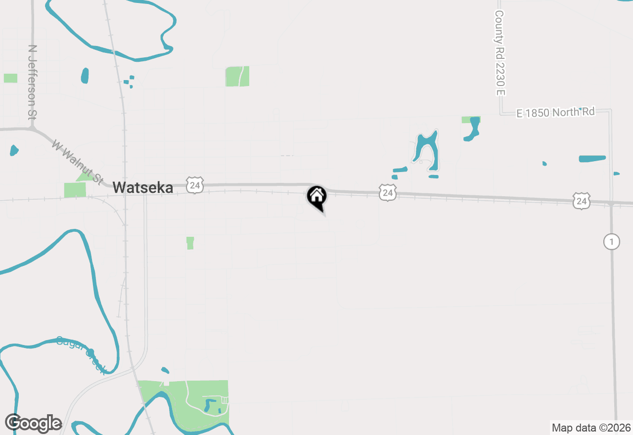 Map of 836 E Locust Street, Watseka, IL 60970