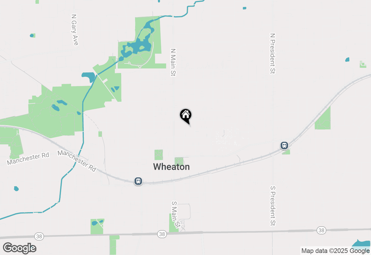 Map of 203 E Lincoln Avenue, Wheaton, IL 60187