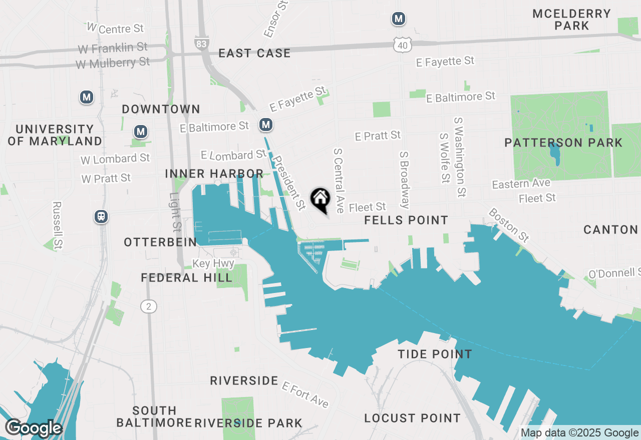 Map of 675 President Street #2005, Baltimore, MD 21202