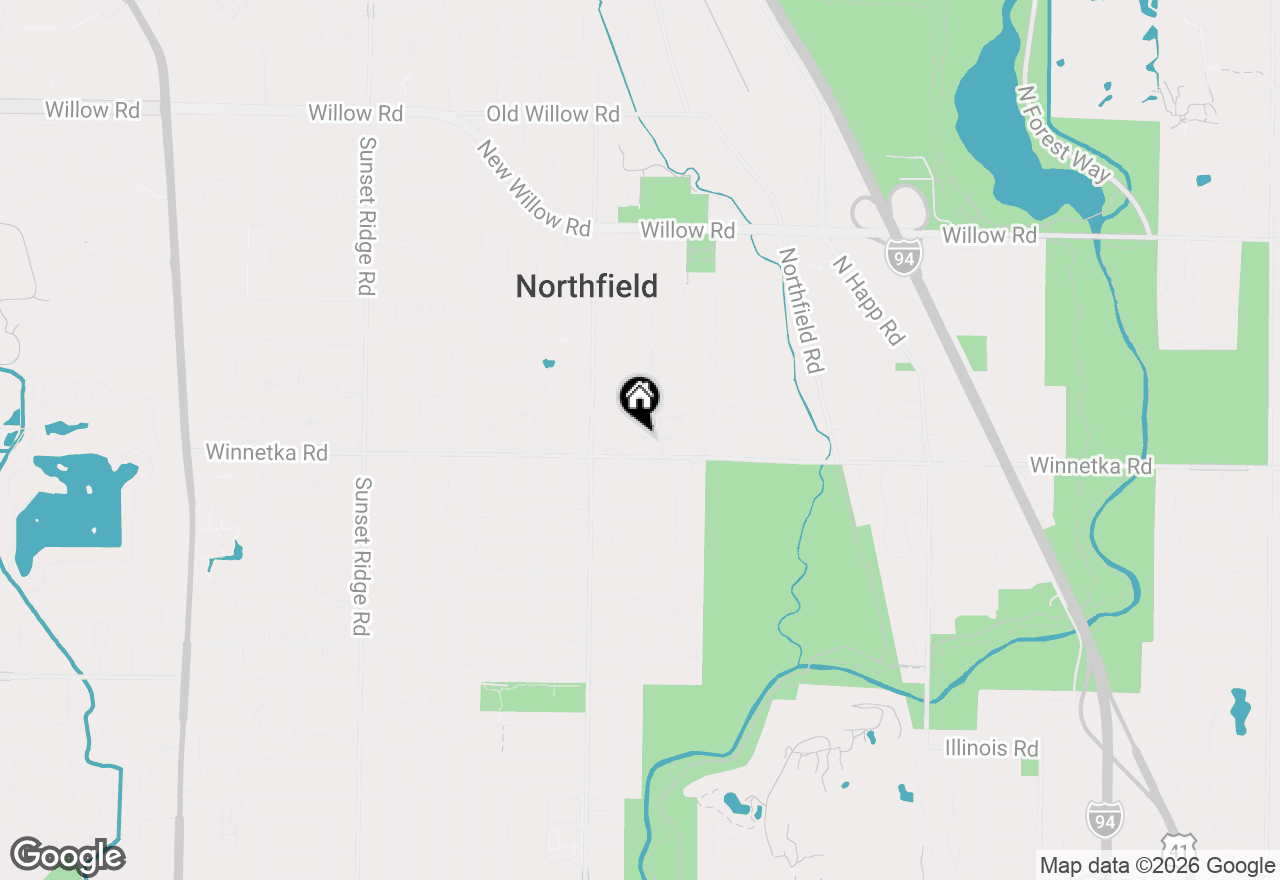 Map of 118 Dickens Road, Northfield, IL 60093