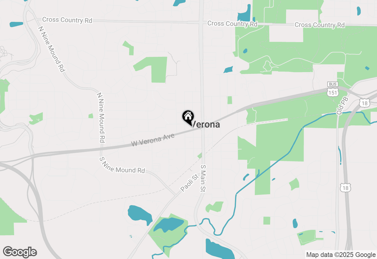 Map of 202 W Verona Ave, Verona, WI 53593