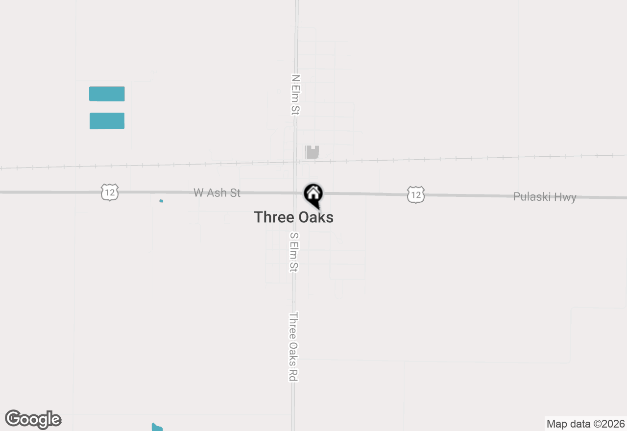 Map of 104 E Locust Street, Three Oaks, MI 49128
