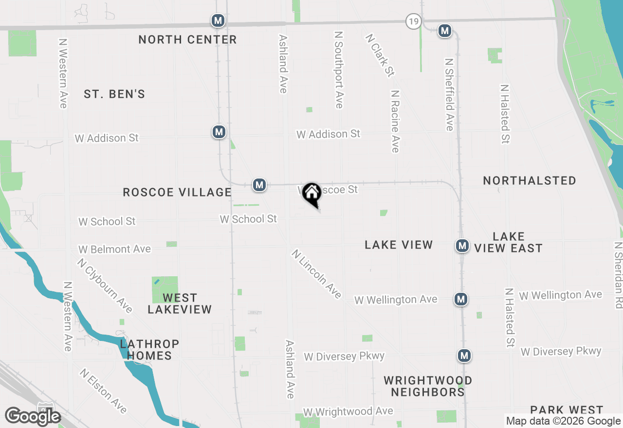 Map of 1502 W School Street #1, Chicago, IL 60657