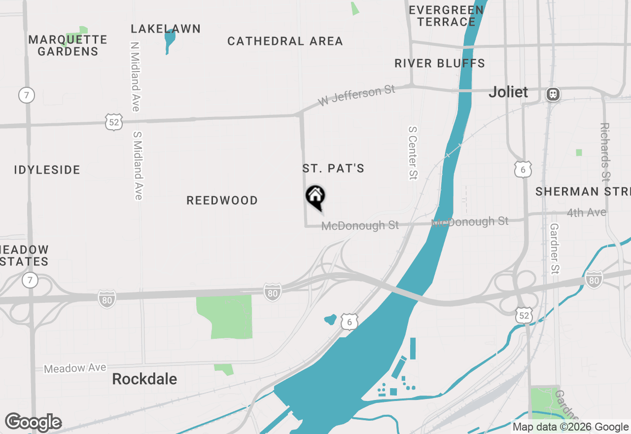 Map of 319 Willow Avenue, Joliet, IL 60436