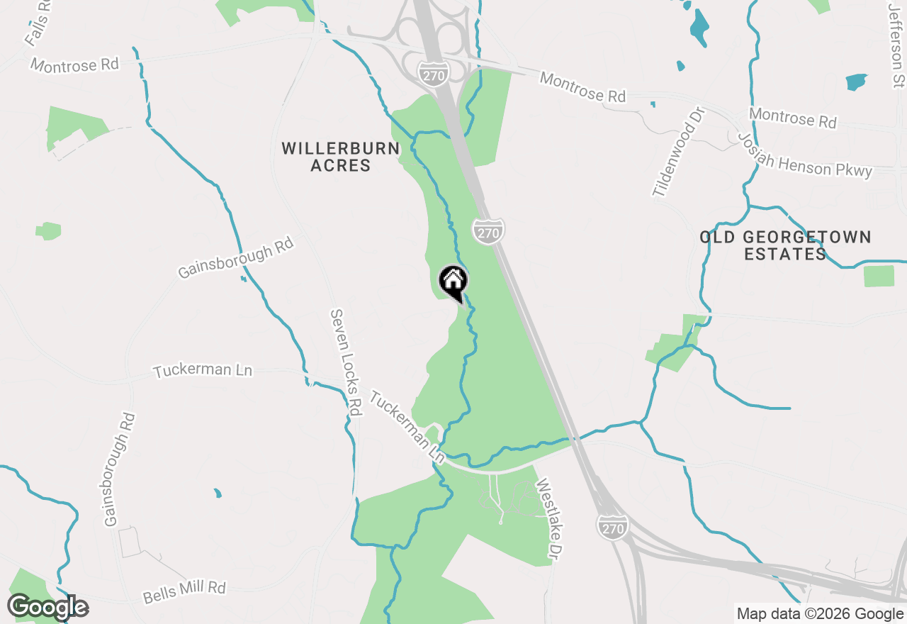 Map of 7507 Coddle Harbor Lane Lane, Potomac, MD 20854