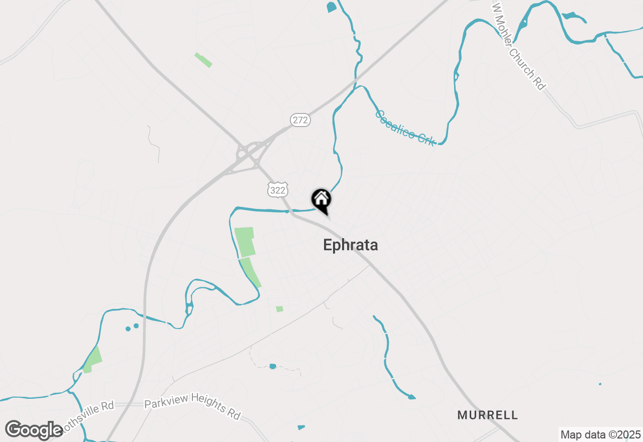 Map of 301 W Main Street, Ephrata, PA 17522