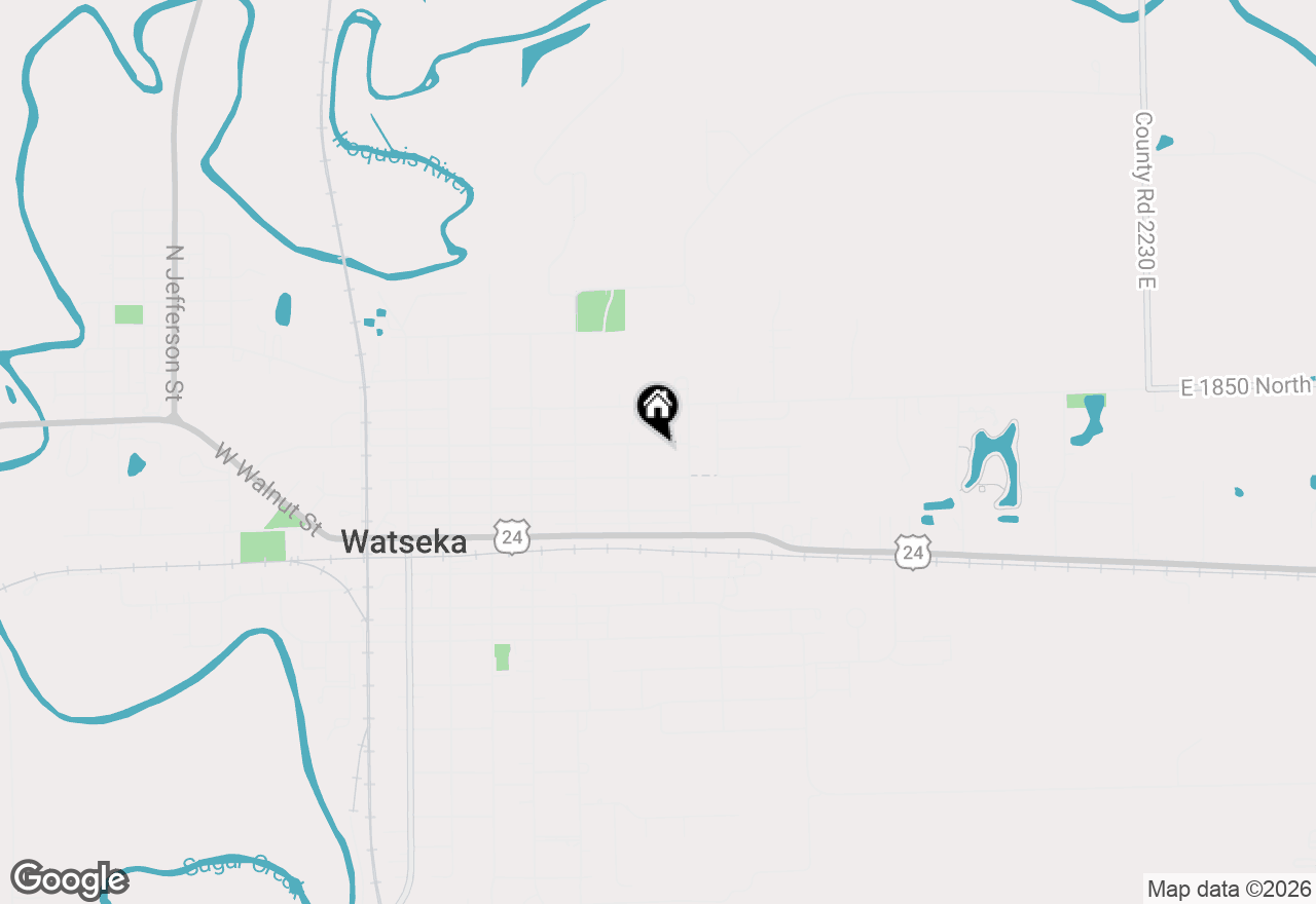 Map of 525 E Hickory Street, Watseka, IL 60970