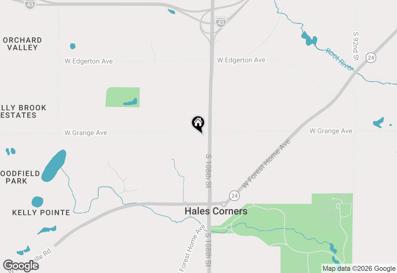 Map of 5518 S 110th St, Hales Corners, WI 53130