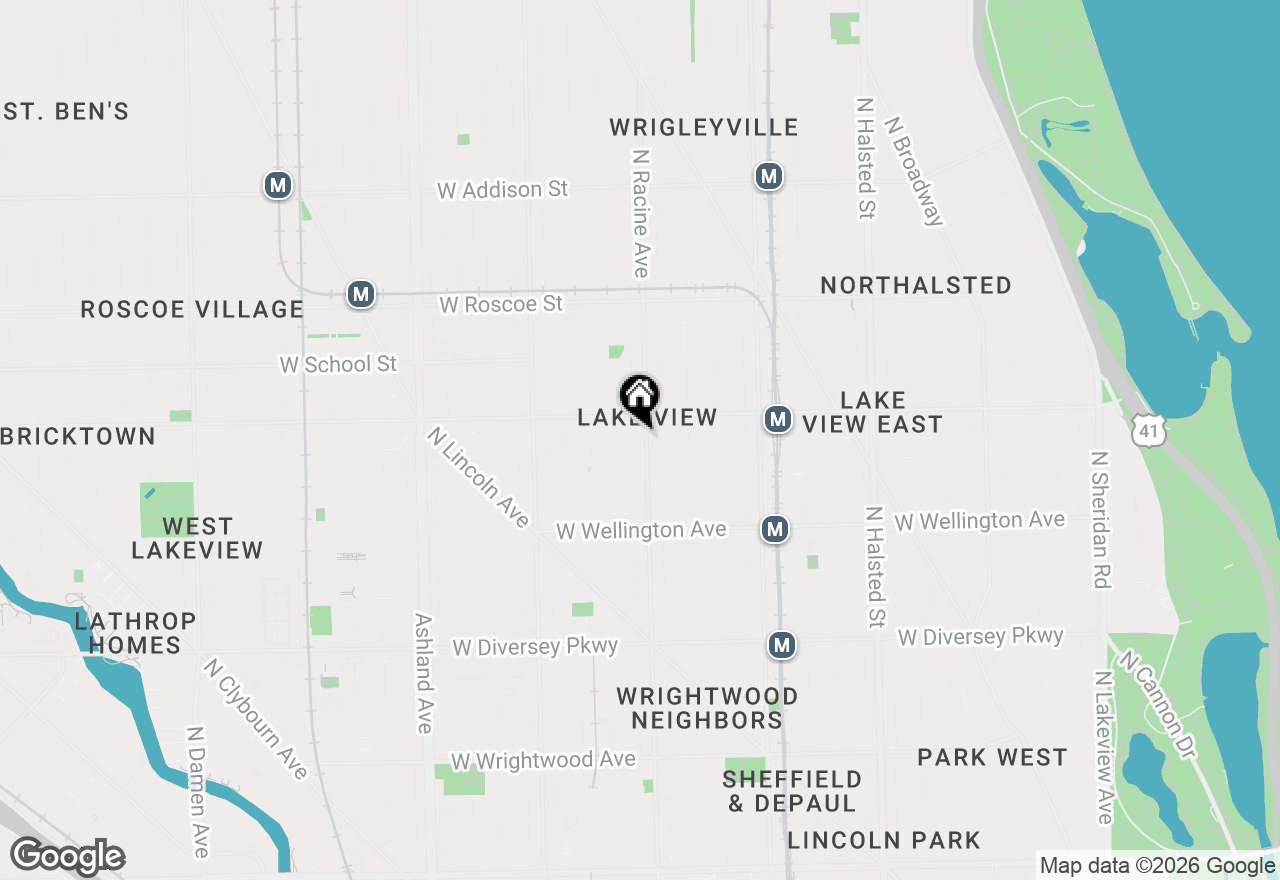 Map of 1202 W Fletcher Street, Chicago, IL 60657