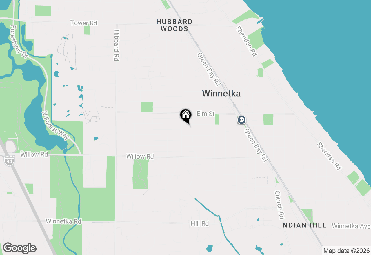 Map of 982 Oak Street, Winnetka, IL 60093