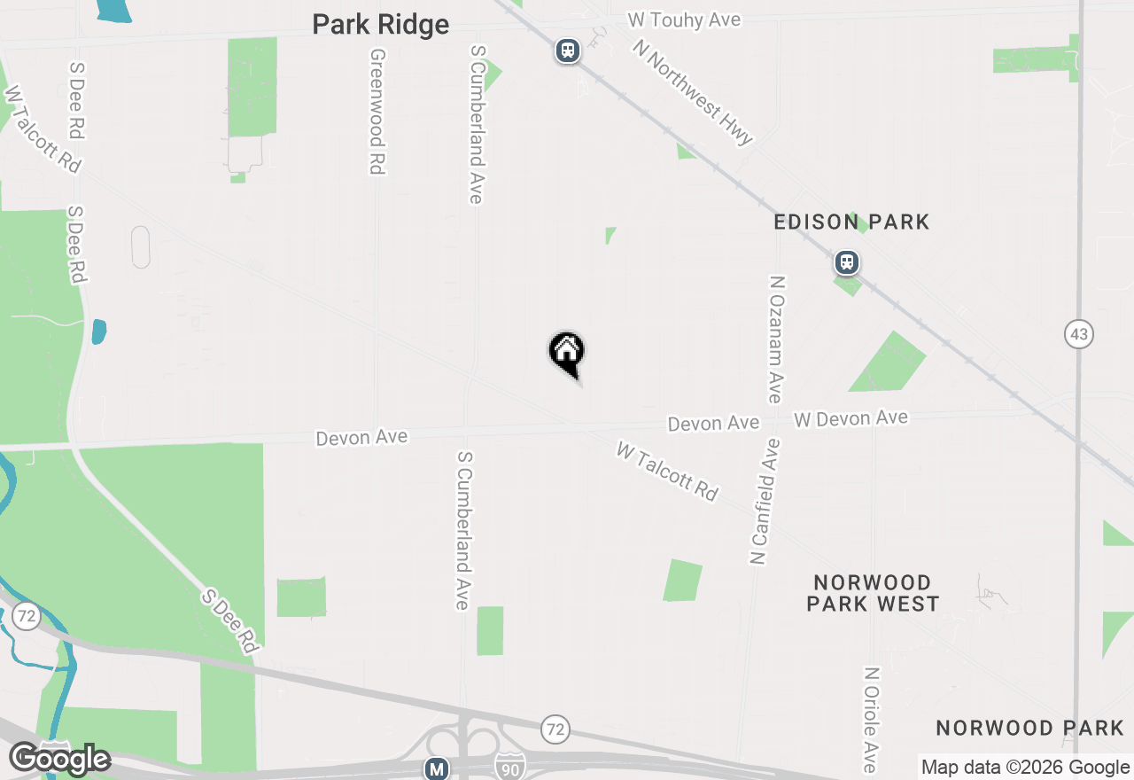 Map of 1032 Courtland Avenue, Park Ridge, IL 60068