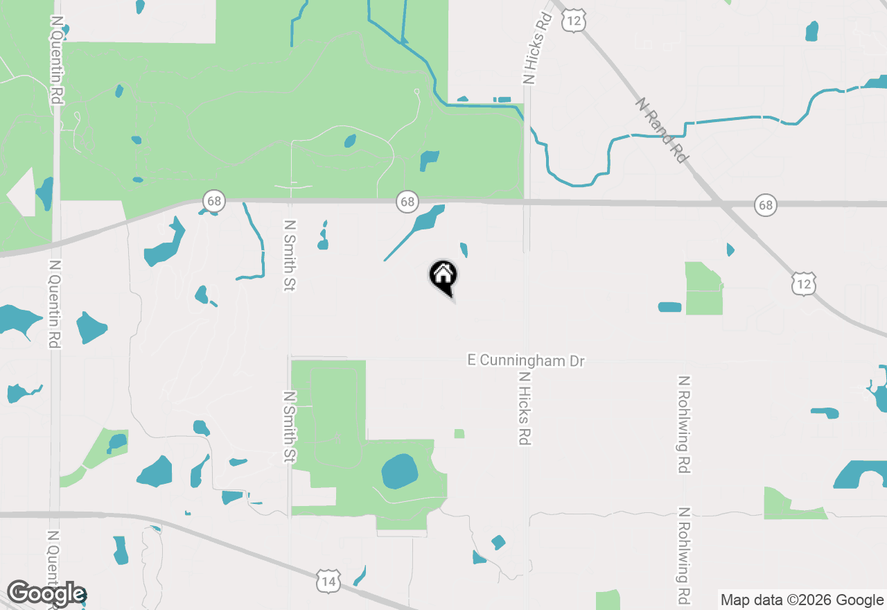 Map of 1145 N Thackeray Drive, Palatine, IL 60067