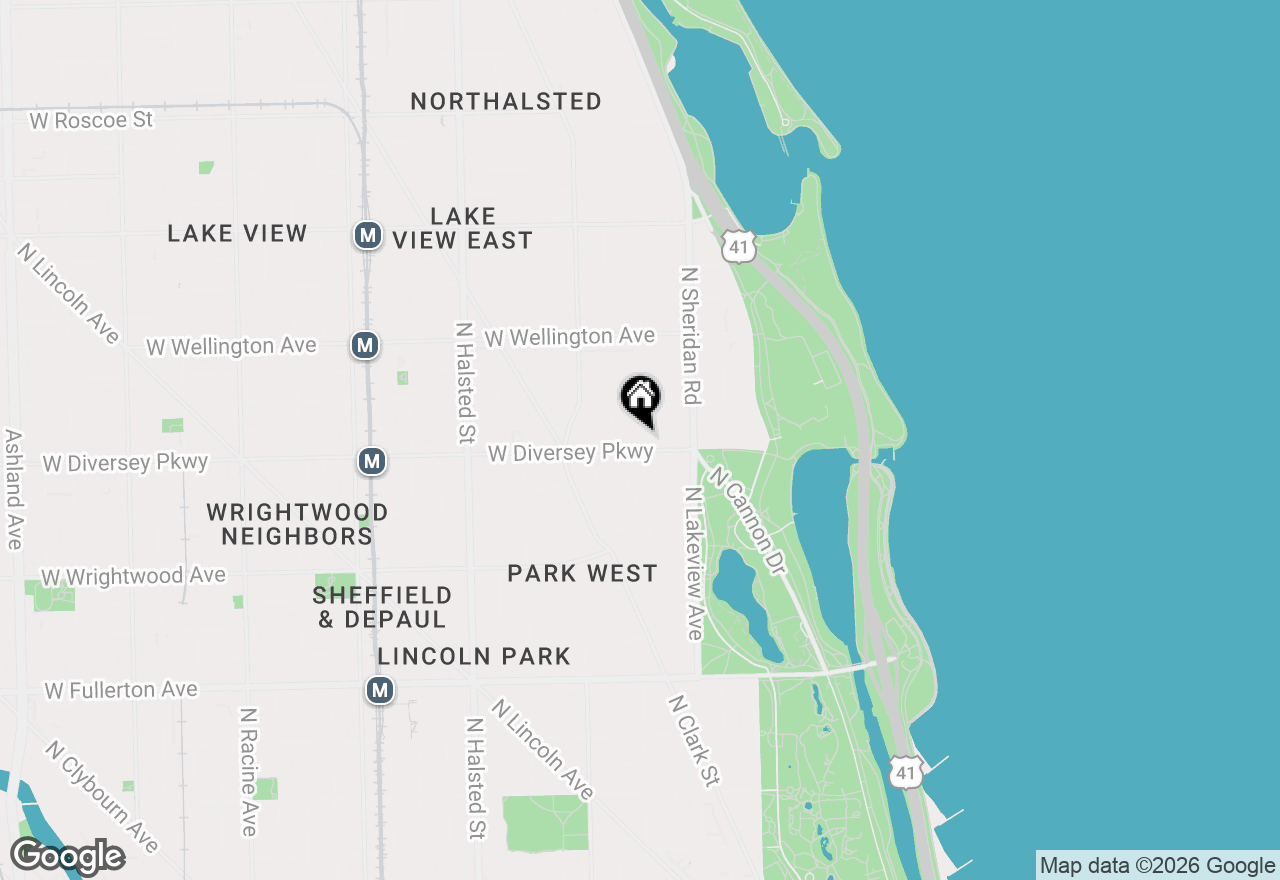 Map of 2800 N Pine Grove Avenue #4G, Chicago, IL 60657
