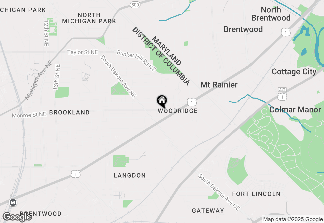 Map of 2439 Monroe Street Ne, Washington, DC 20018
