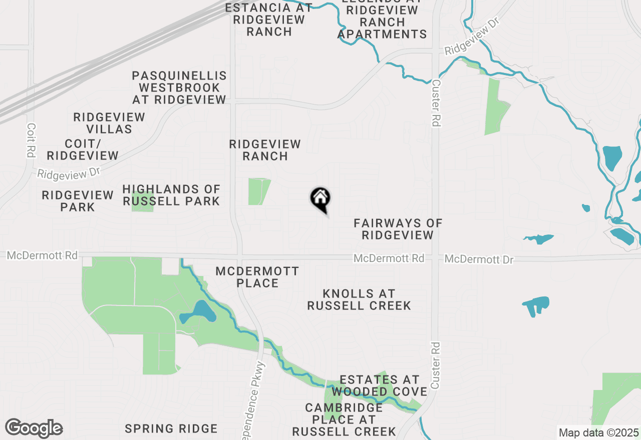 Map of 9204 Norman Drive, Plano, TX 75025