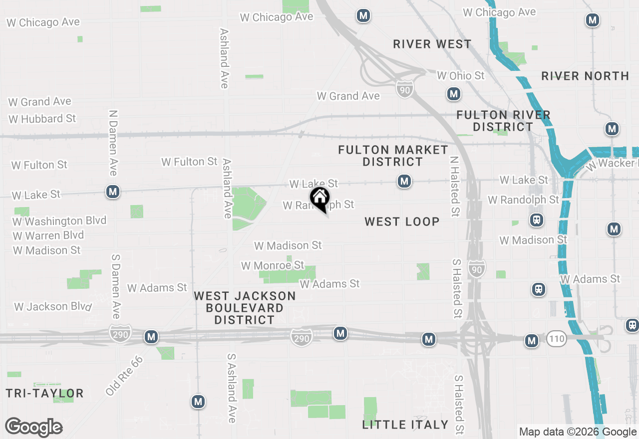 Map of 1260 W Washington Boulevard #602, Chicago, IL 60607