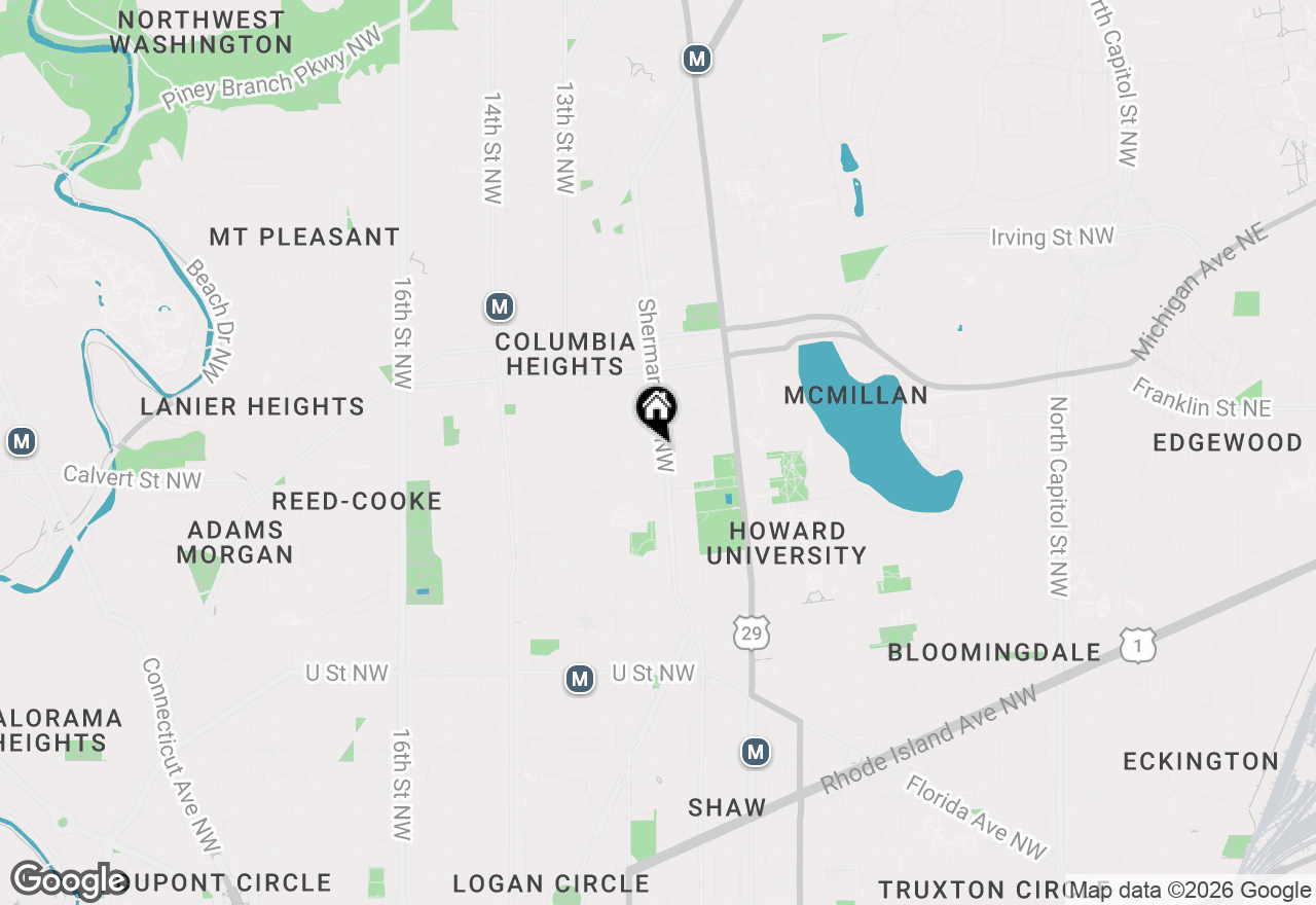 Map of 2608 Sherman Avenue Nw #303, Washington, DC 20001