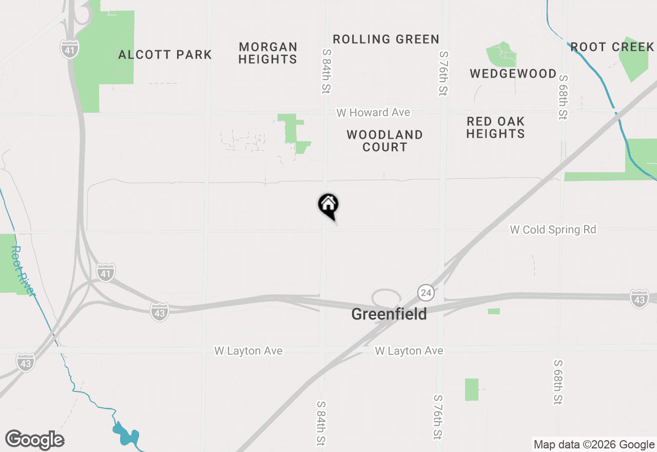 Map of 8348 W Cold Spring Rd, Greenfield, WI 53220