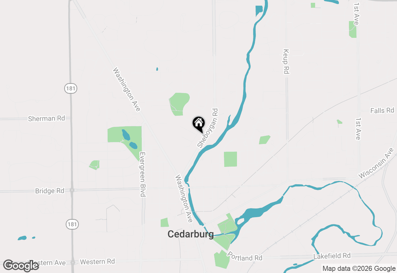 Map of W61N840 Arbor Dr, Cedarburg, WI 53012