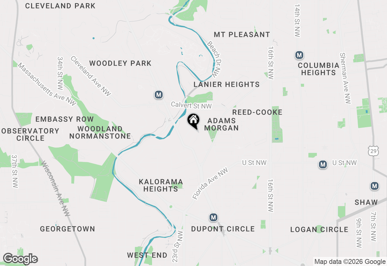 Map of 2032 Belmont Road Nw #211, Washington, DC 20009