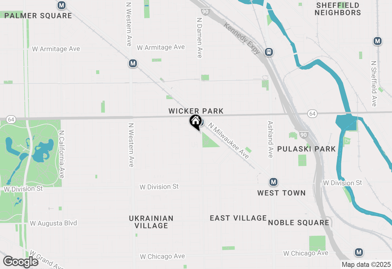 Map of 2018 W Lemoyne Street #2W, Chicago, IL 60622