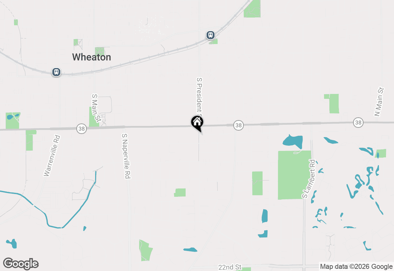 Map of 804 S President Street, Wheaton, IL 60189