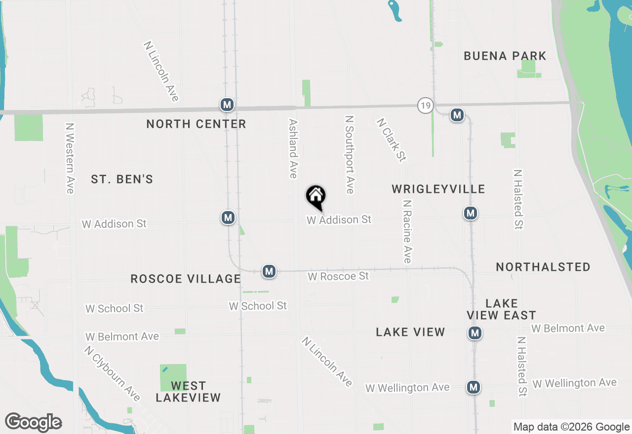 Map of 1514 W Addison Street #3E, Chicago, IL 60613