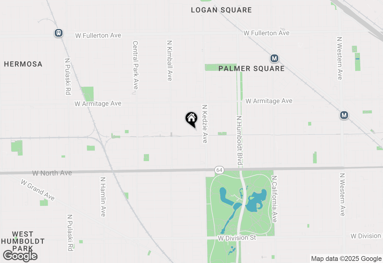 Map of 1814 N Sawyer Avenue, Chicago, IL 60647