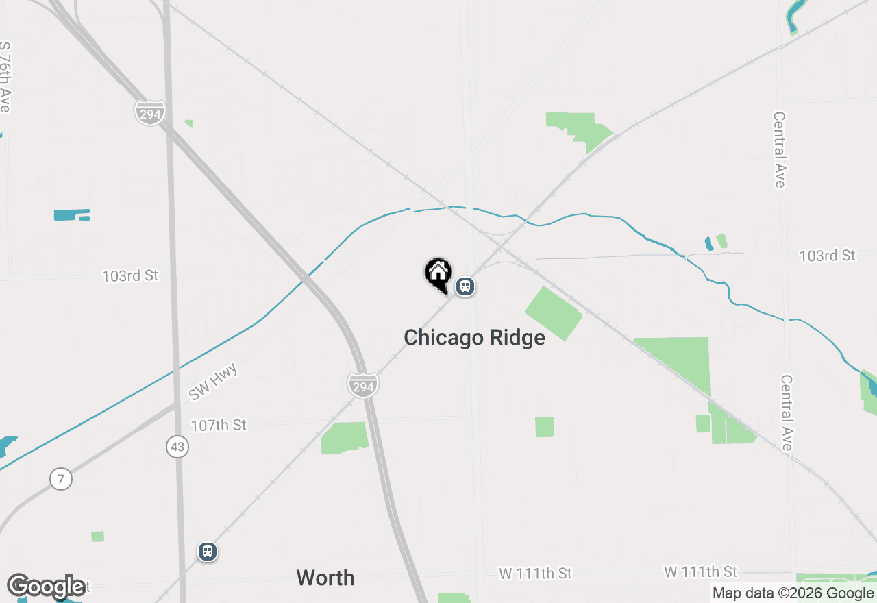 Map of 10345 Barnard Drive, Chicago Ridge, IL 60415