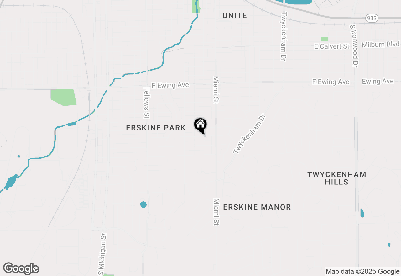 Map of 922 E Oakside Street, South Bend, IN 46614
