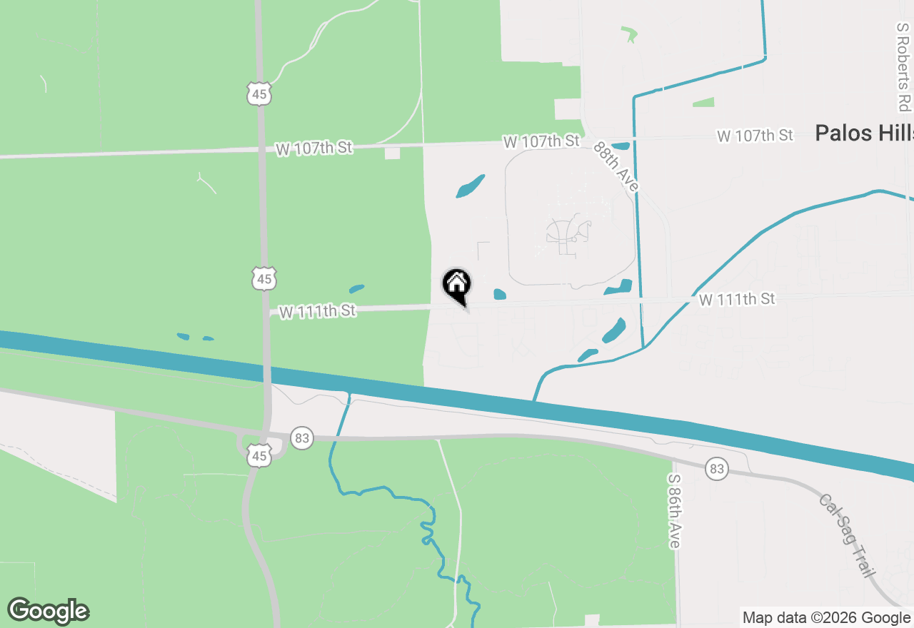 Map of 9039 111 Street, Palos Hills, IL 60465