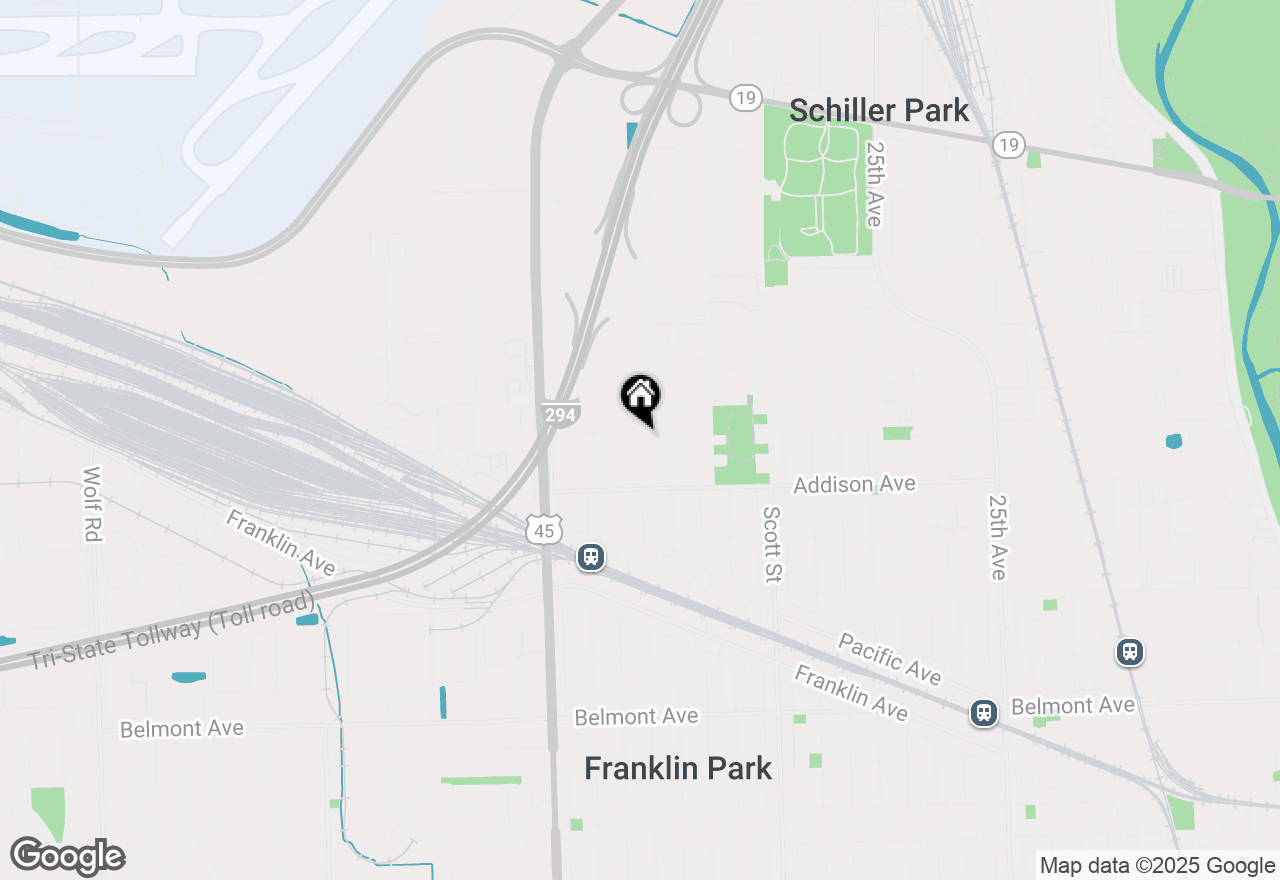 Map of 10213 Panoramic Drive, Franklin Park, IL 60131