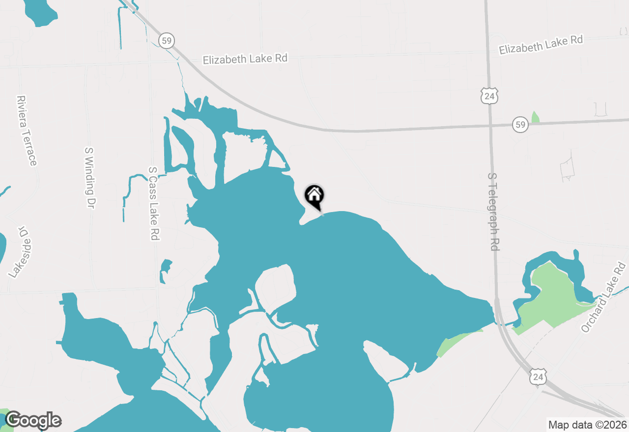 Map of 2825 Sylvan Shores Drive, Waterford, MI 48328