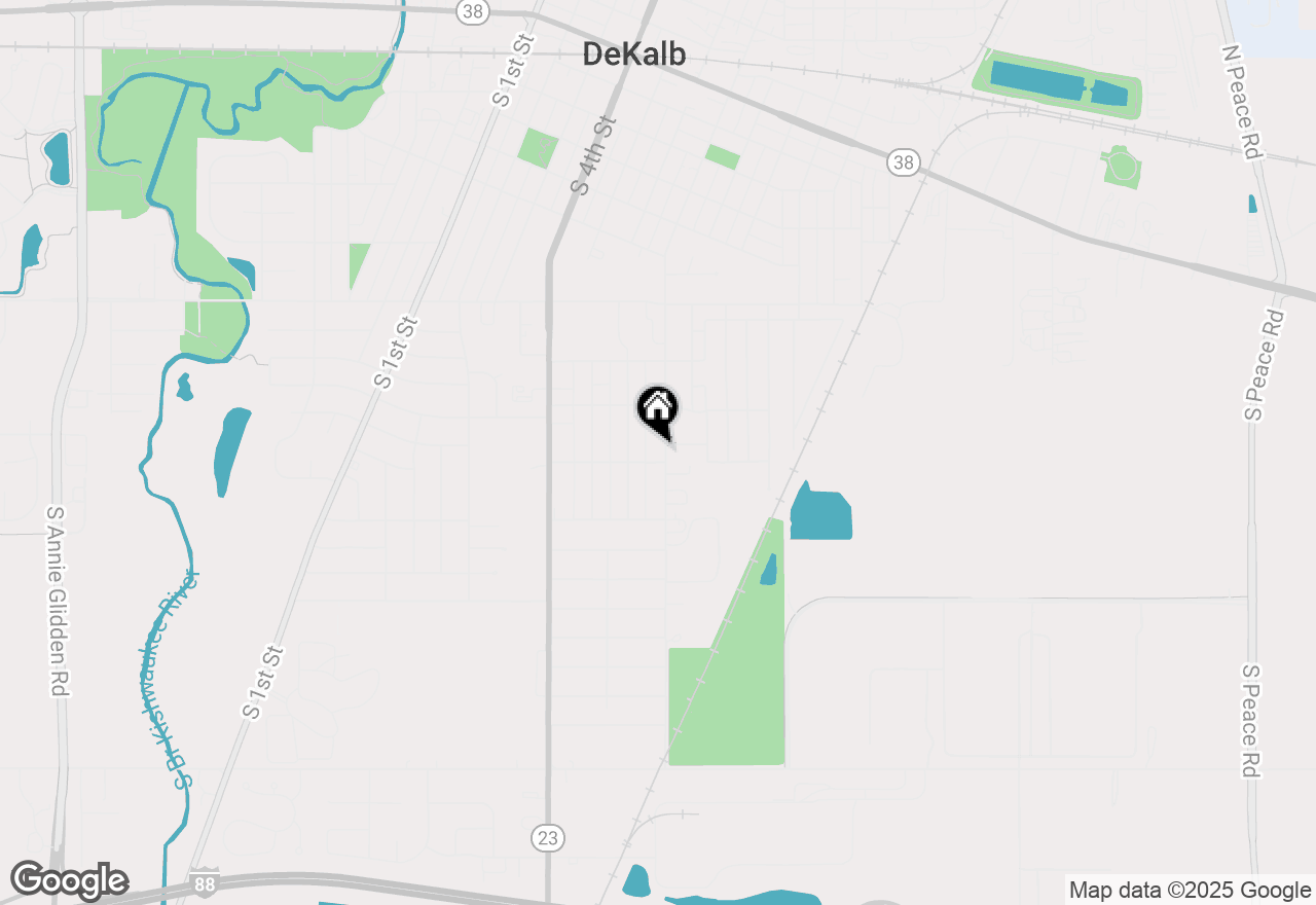 Map of 1027 S 7th Street, Dekalb, IL 60115