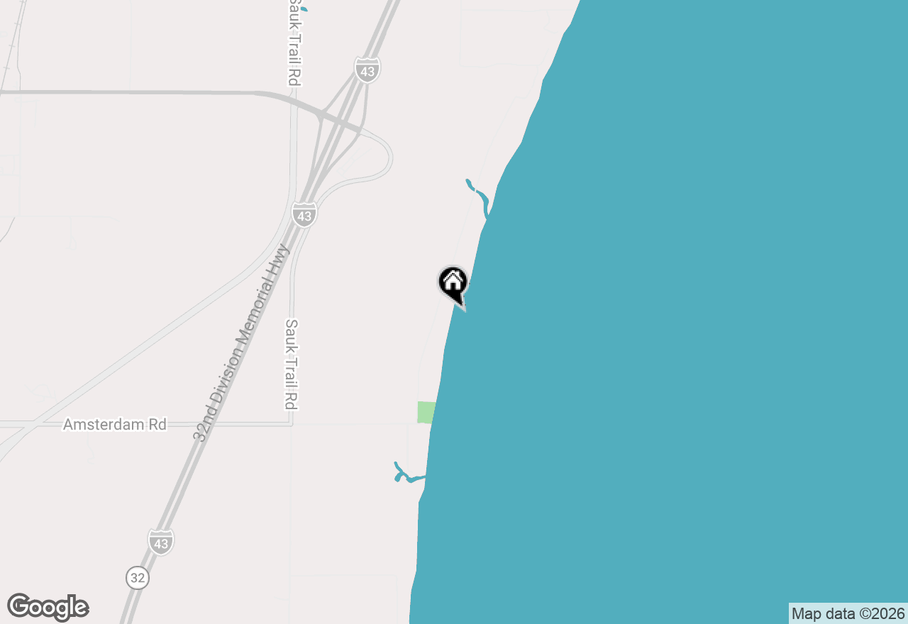 Map of N645 Marine Dr, Cedar Grove, WI 53013