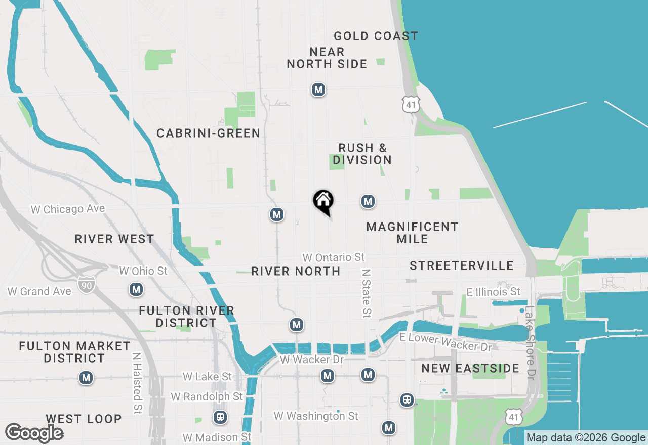 Map of 101 W Superior Street #1201, Chicago, IL 60654