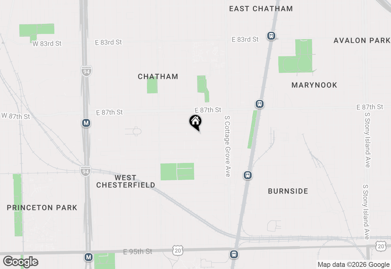 Map of 602 E 88th Place, Chicago, IL 60619