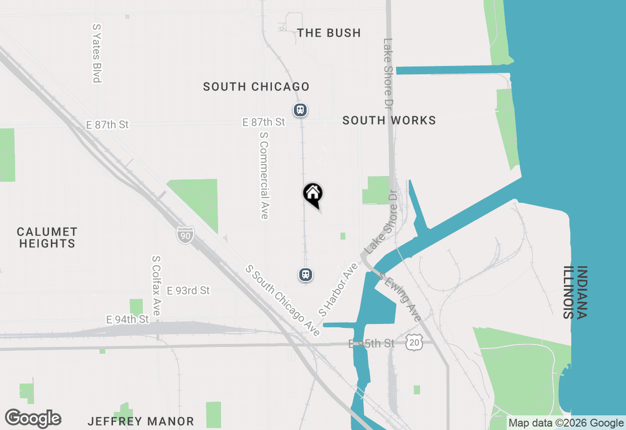 Map of 9018 S Brandon Avenue, Chicago, IL 60617