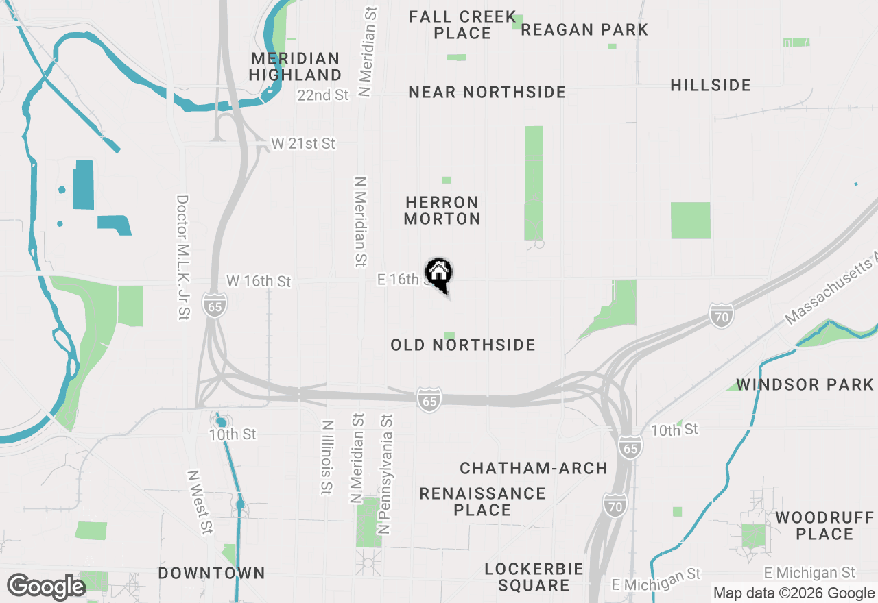 Map of 235 E 15th Street, Indianapolis, IN 46202